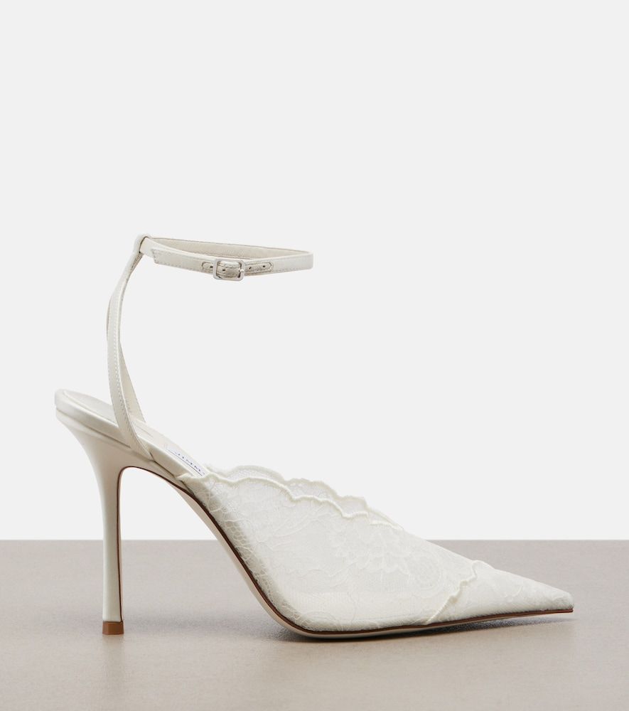 Bridal Faiz lace and leather pumps - Jimmy Choo - Modalova