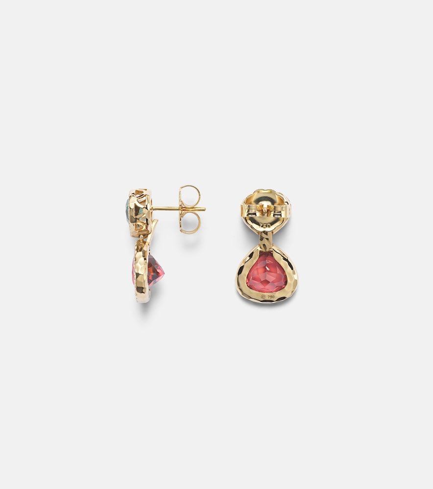 Pendientes Two Drop Kaleidoscope de oro de 18 ct con turmalinas y diamantes - Octavia Elizabeth - Modalova