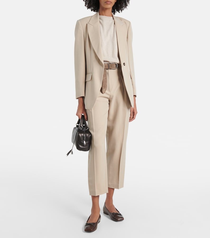 Monili bow-detail leather ballet flats - Brunello Cucinelli - Modalova