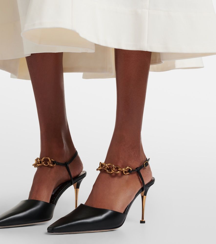 Verzierte Pumps Detana 90 aus Leder - Manolo Blahnik - Modalova