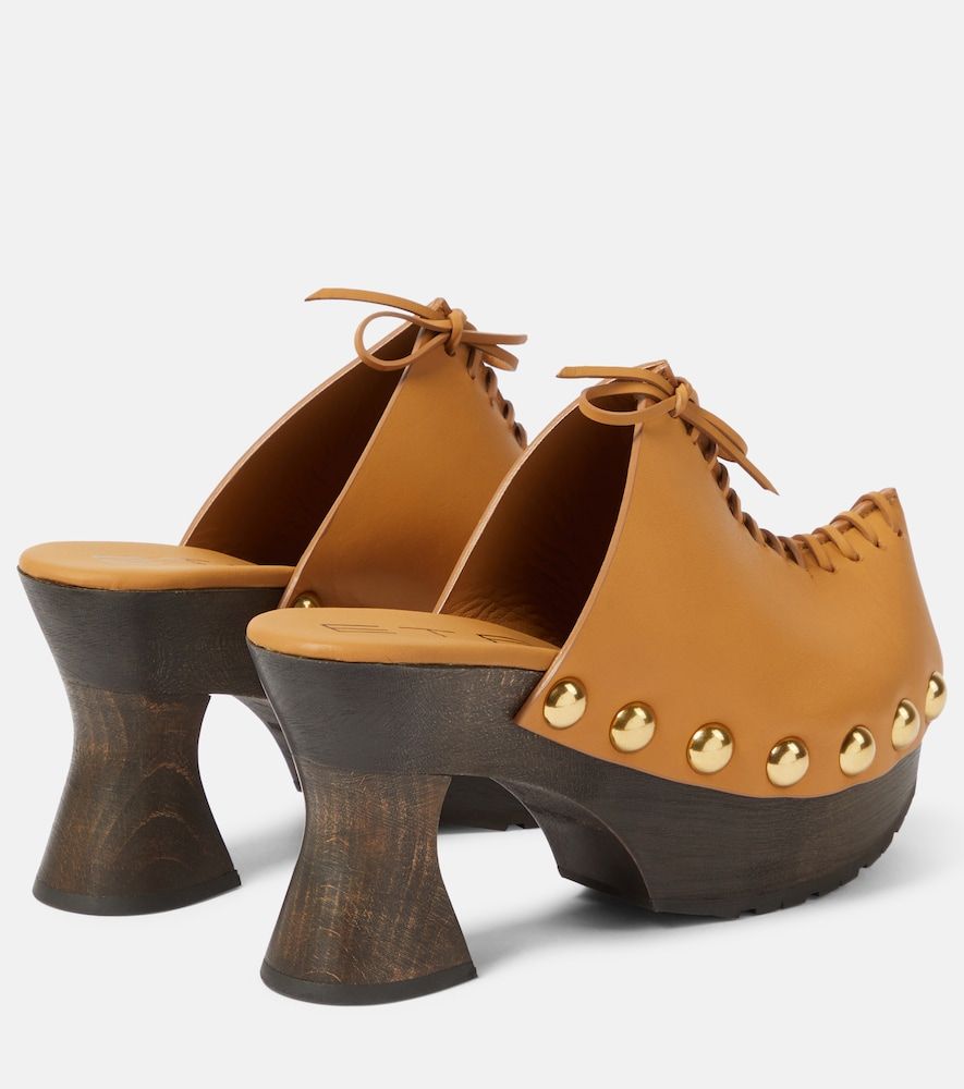 Zuecos con plataforma 50 de piel - Etro - Modalova