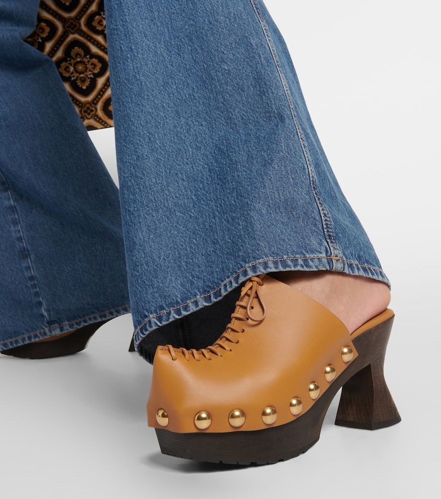 Zuecos con plataforma 50 de piel - Etro - Modalova