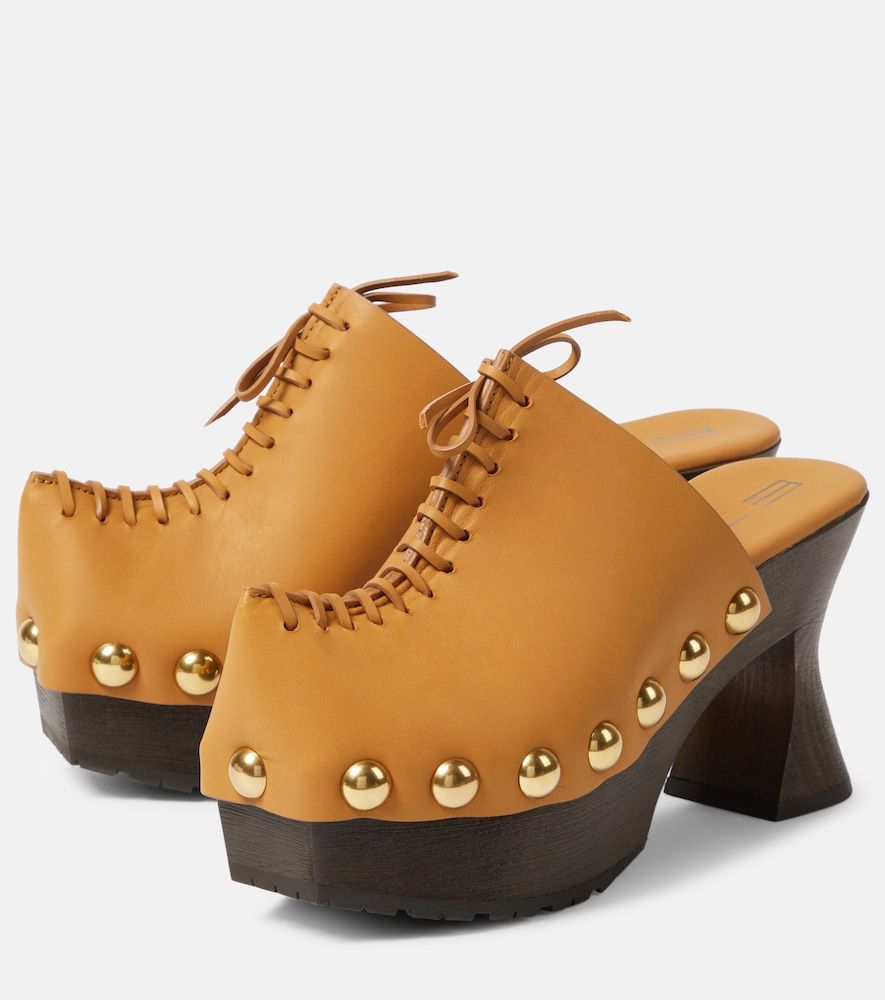 Zuecos con plataforma 50 de piel - Etro - Modalova