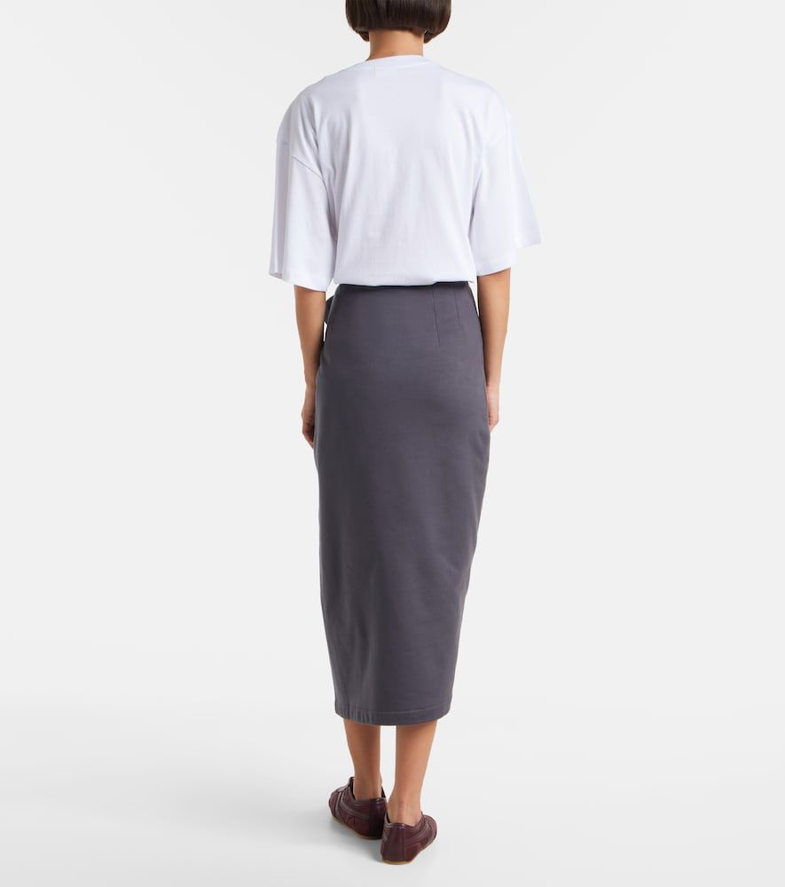 Gonna midi in cotone con volant - Dries Van Noten - Modalova