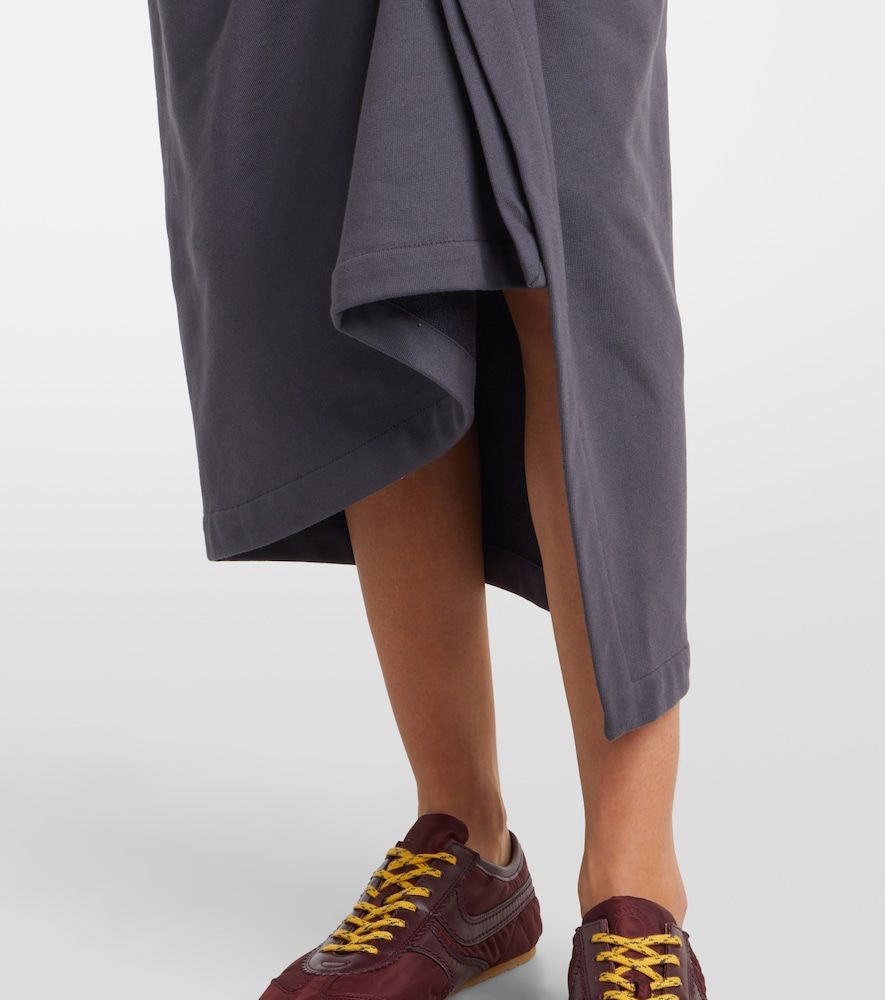 Gonna midi in cotone con volant - Dries Van Noten - Modalova