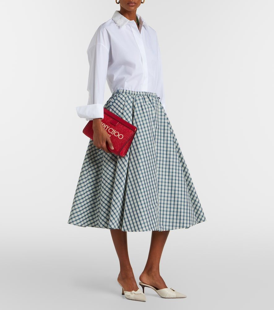 Clutch Avenue Small aus Raffiabast mit Leder - Jimmy Choo - Modalova