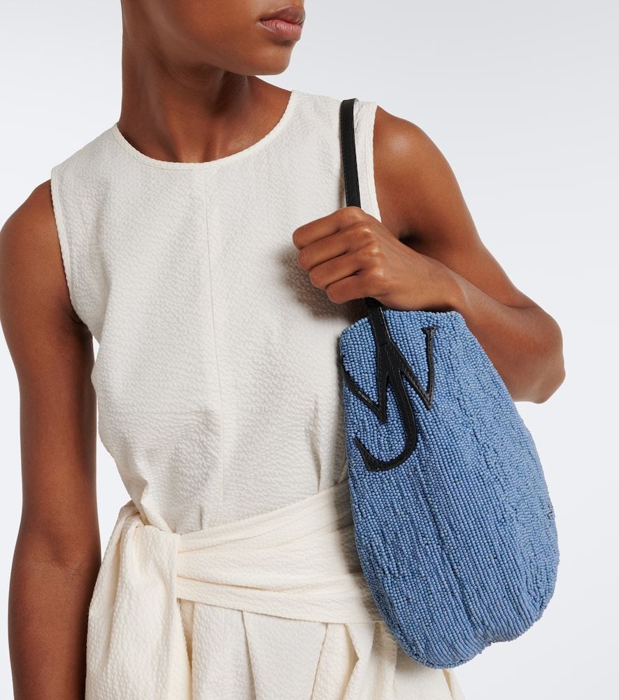 Bulb Small beaded leather-trimmed shoulder bag - JW Anderson - Modalova