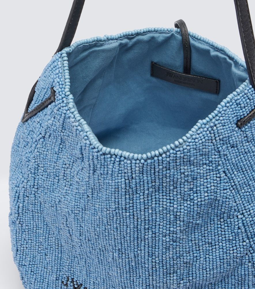 Bulb Small beaded leather-trimmed shoulder bag - JW Anderson - Modalova