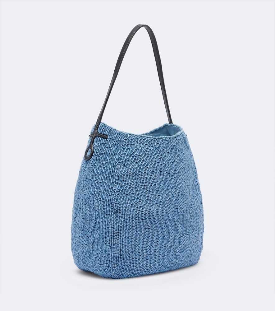 Bulb Small beaded leather-trimmed shoulder bag - JW Anderson - Modalova