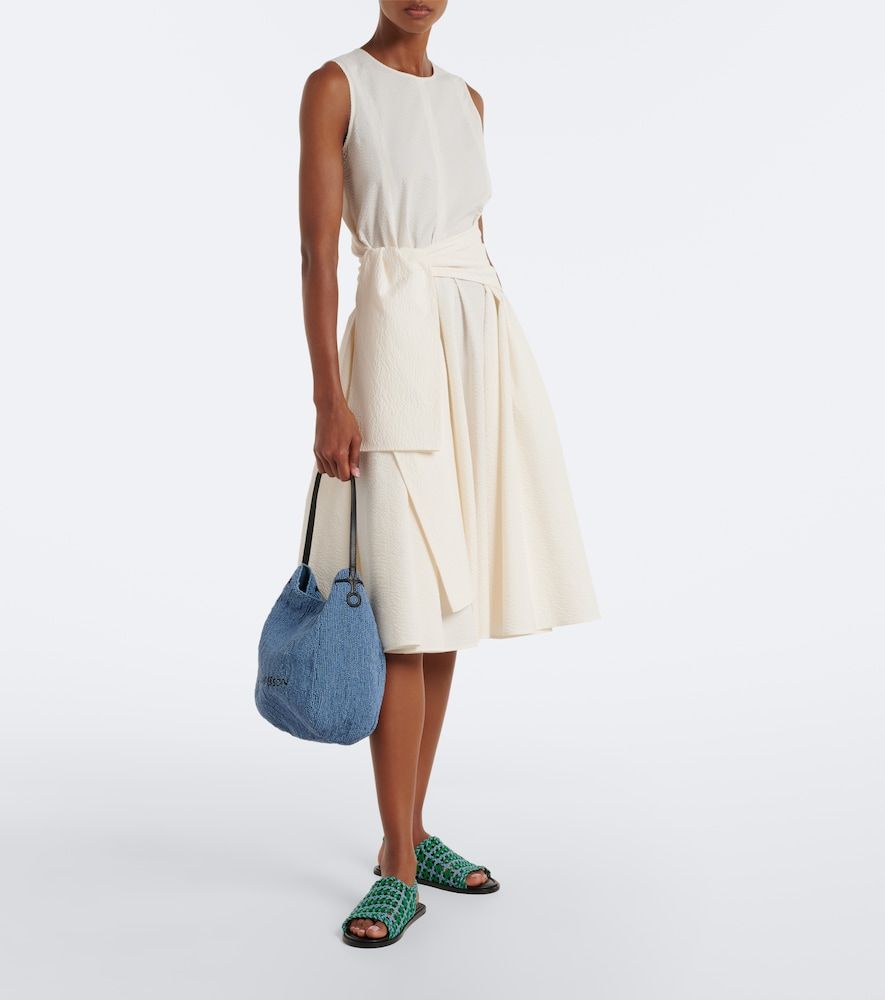 Bulb Small beaded leather-trimmed shoulder bag - JW Anderson - Modalova
