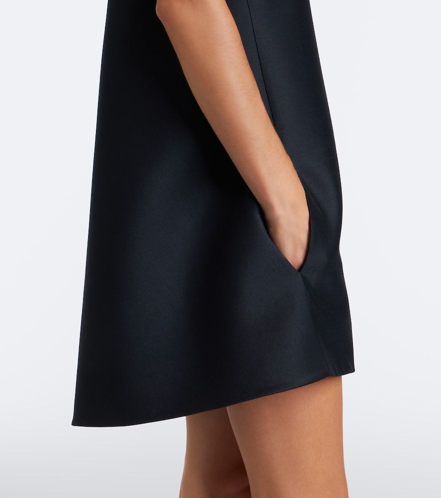 Abito corto BB in lana e seta con cintura - Balenciaga - Modalova