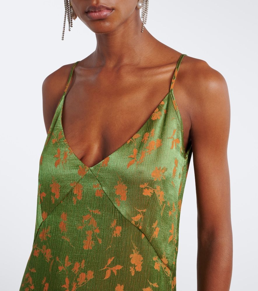 Abito sottoveste in raso jacquard floreale - Dries Van Noten - Modalova