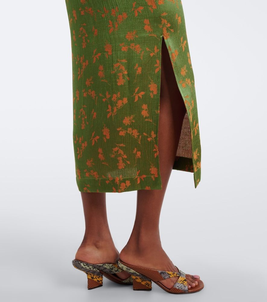 Abito sottoveste in raso jacquard floreale - Dries Van Noten - Modalova
