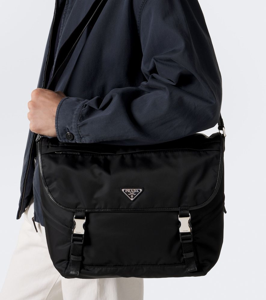 Bolso cruzado de Re-Nylon con piel - Prada - Modalova
