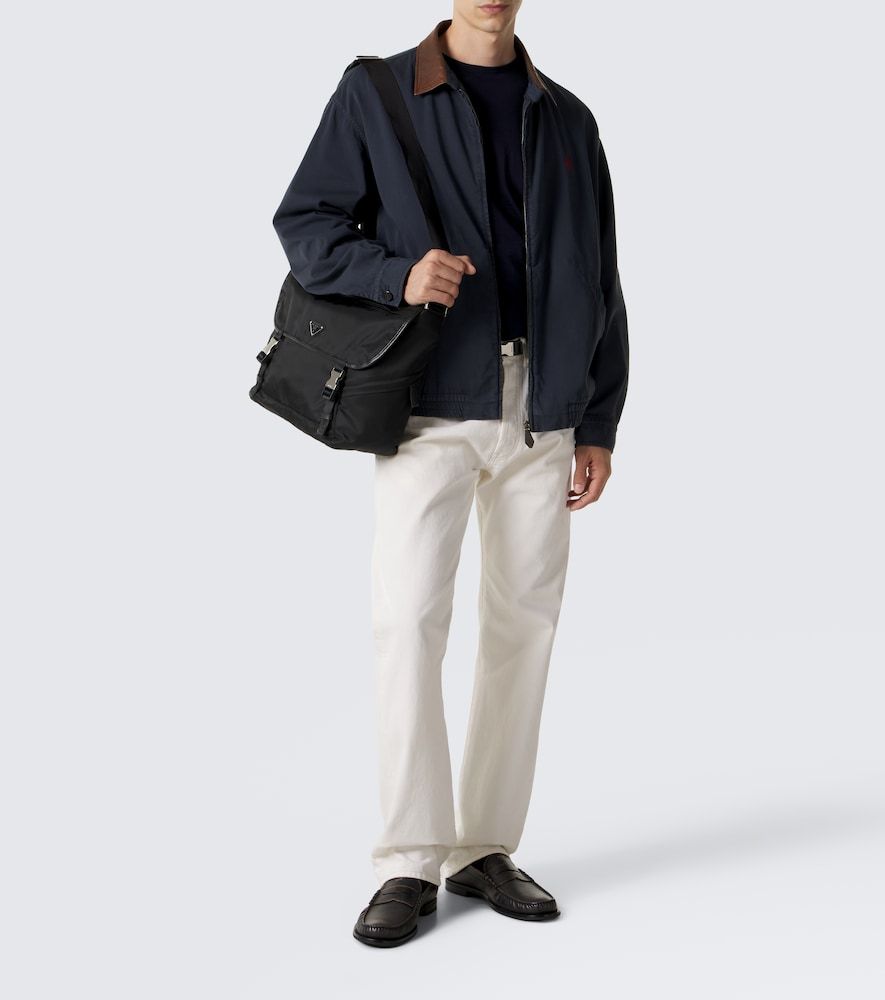 Bolso cruzado de Re-Nylon con piel - Prada - Modalova