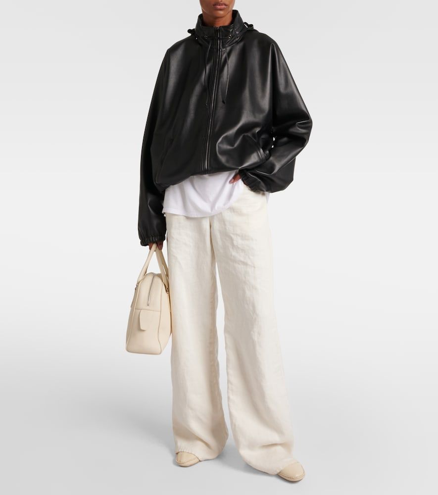 The Row Vasko leather slip-on shoes - The Row - Modalova