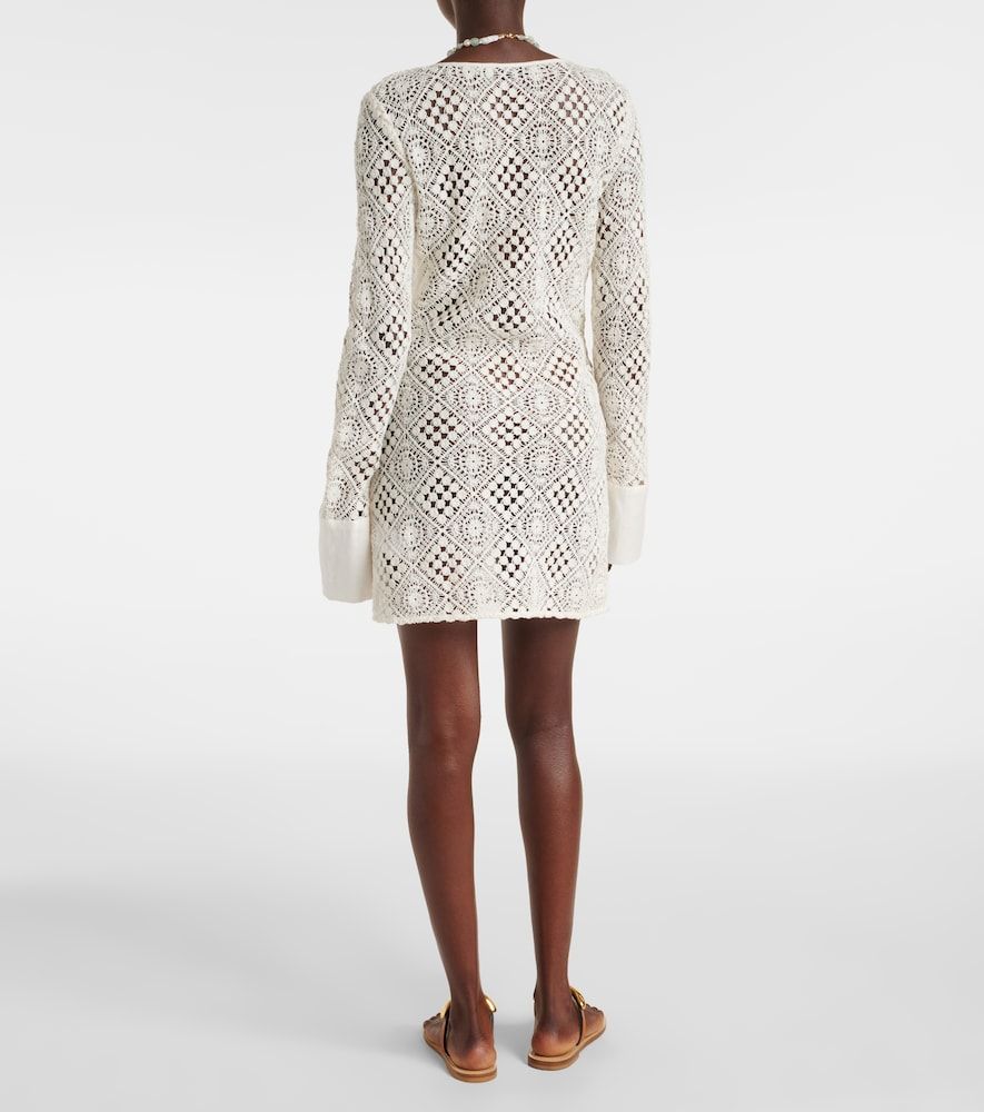 Vestido corto Rayure en croché de algodón - SIR - Modalova