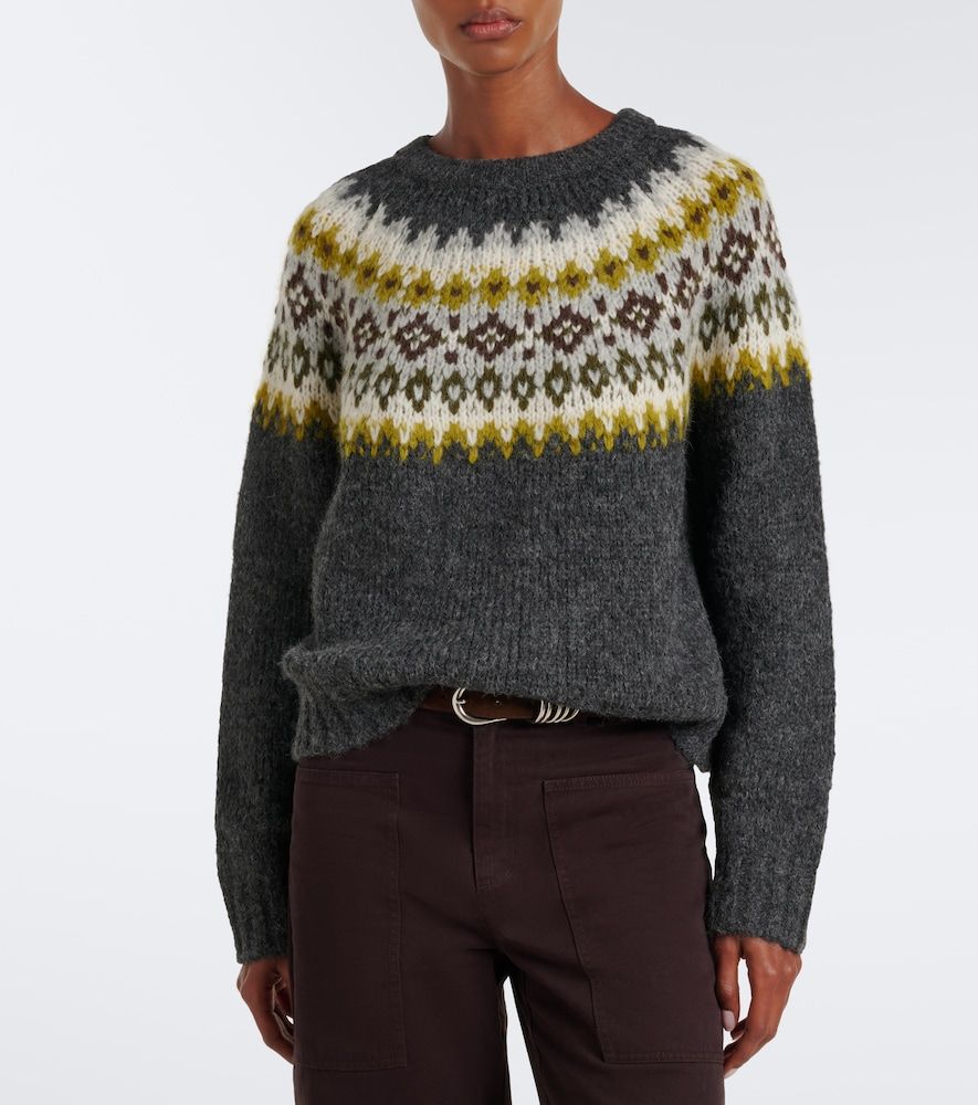 Fair Isle alpaca and wool-blend sweater - Velvet - Modalova