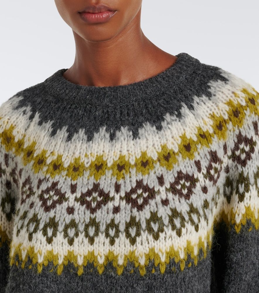 Fair Isle alpaca and wool-blend sweater - Velvet - Modalova