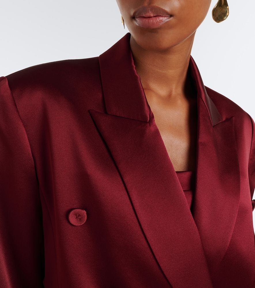 Double-breasted silk satin blazer - The Sei - Modalova