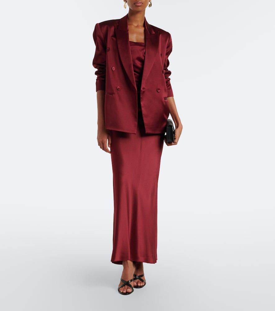 Double-breasted silk satin blazer - The Sei - Modalova