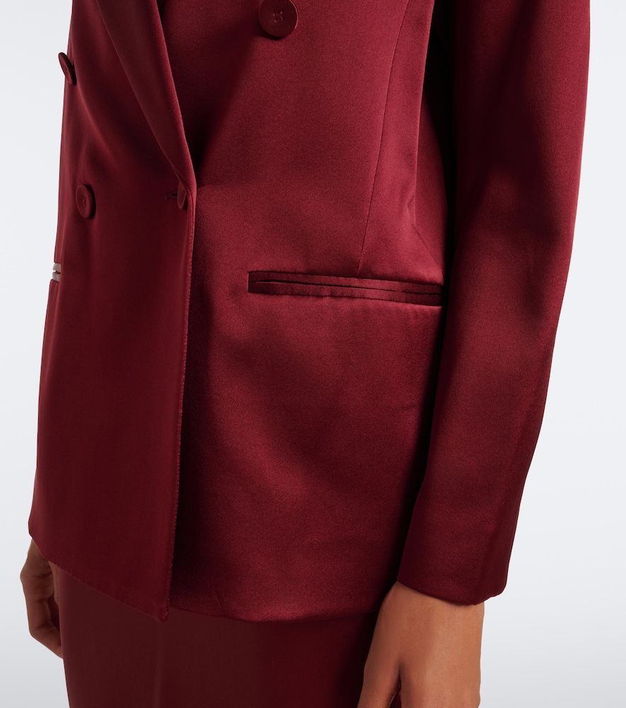 Double-breasted silk satin blazer - The Sei - Modalova