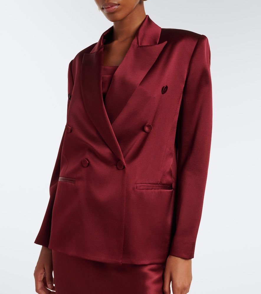 Double-breasted silk satin blazer - The Sei - Modalova