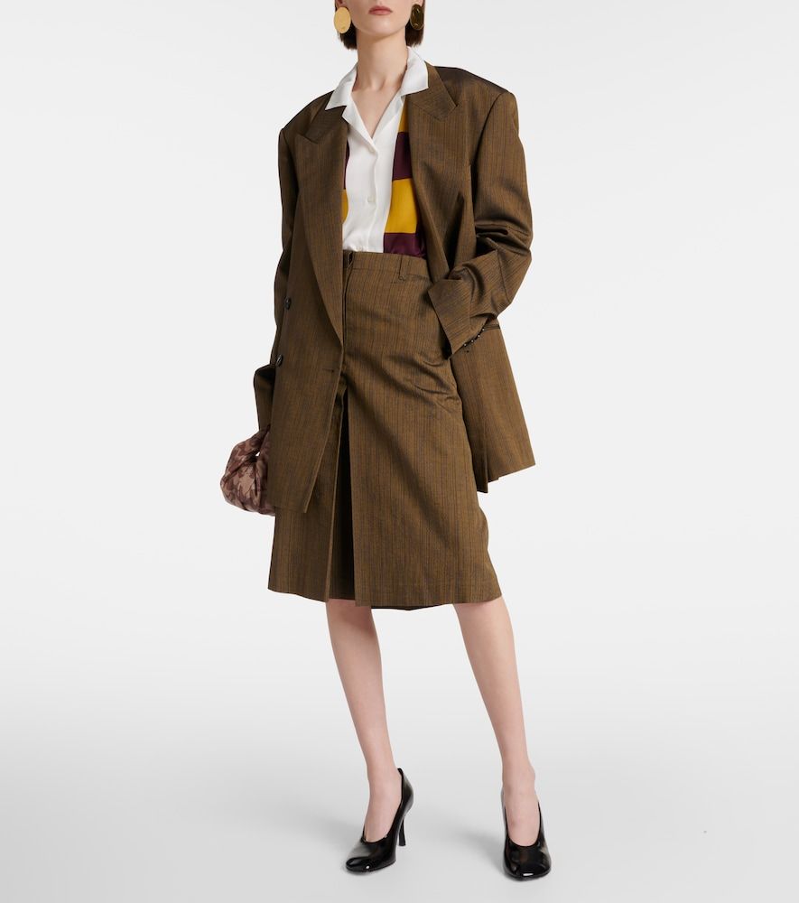 Gonna midi in misto cotone e seta - Dries Van Noten - Modalova