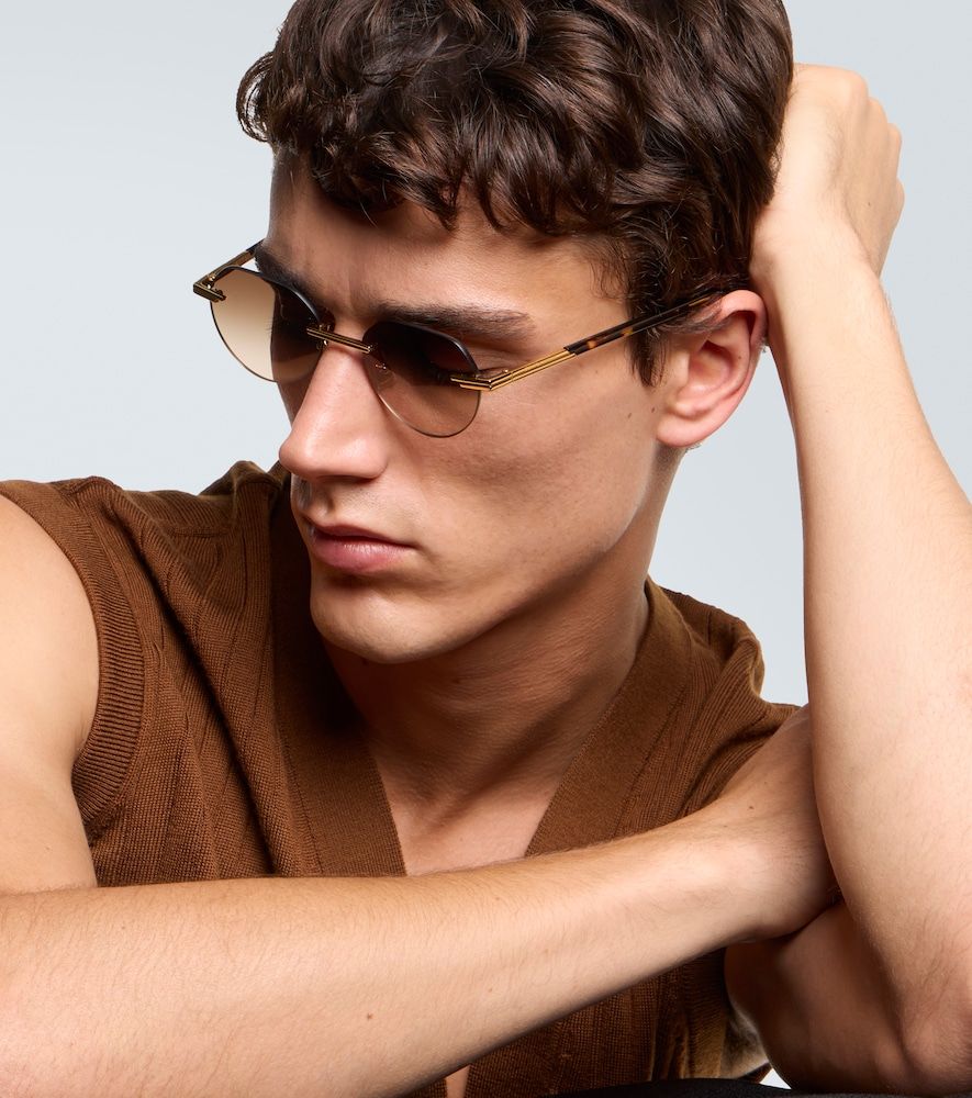 Runde Sonnenbrille Glasant - Bottega Veneta - Modalova