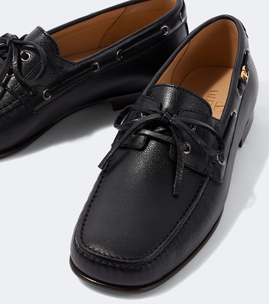 Segelschuhe Palm Avenue VLogo aus Leder - Valentino Garavani - Modalova