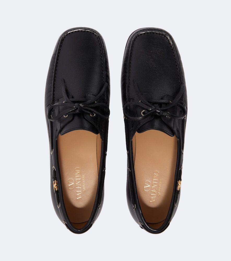 Segelschuhe Palm Avenue VLogo aus Leder - Valentino Garavani - Modalova