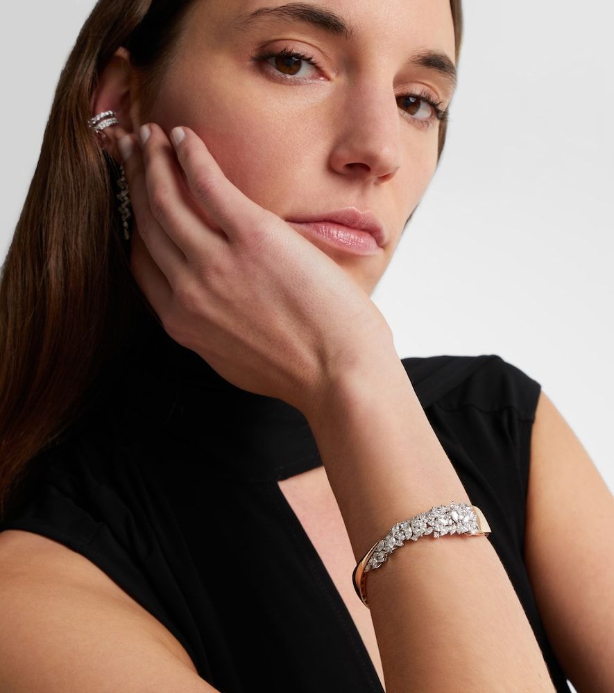 Pulsera Golden Strada de oro rosa y blanco de 18 ct con diamantes - Yeprem - Modalova
