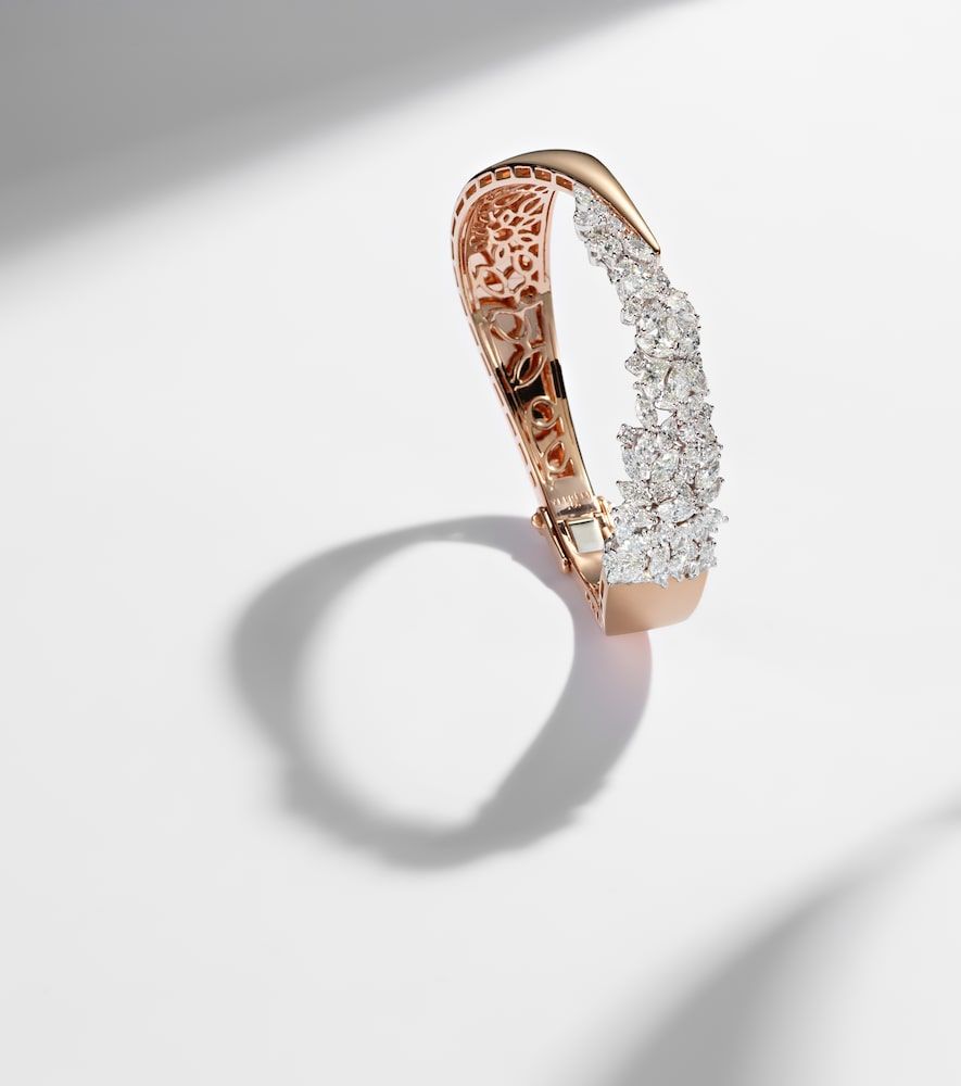 Pulsera Golden Strada de oro rosa y blanco de 18 ct con diamantes - Yeprem - Modalova