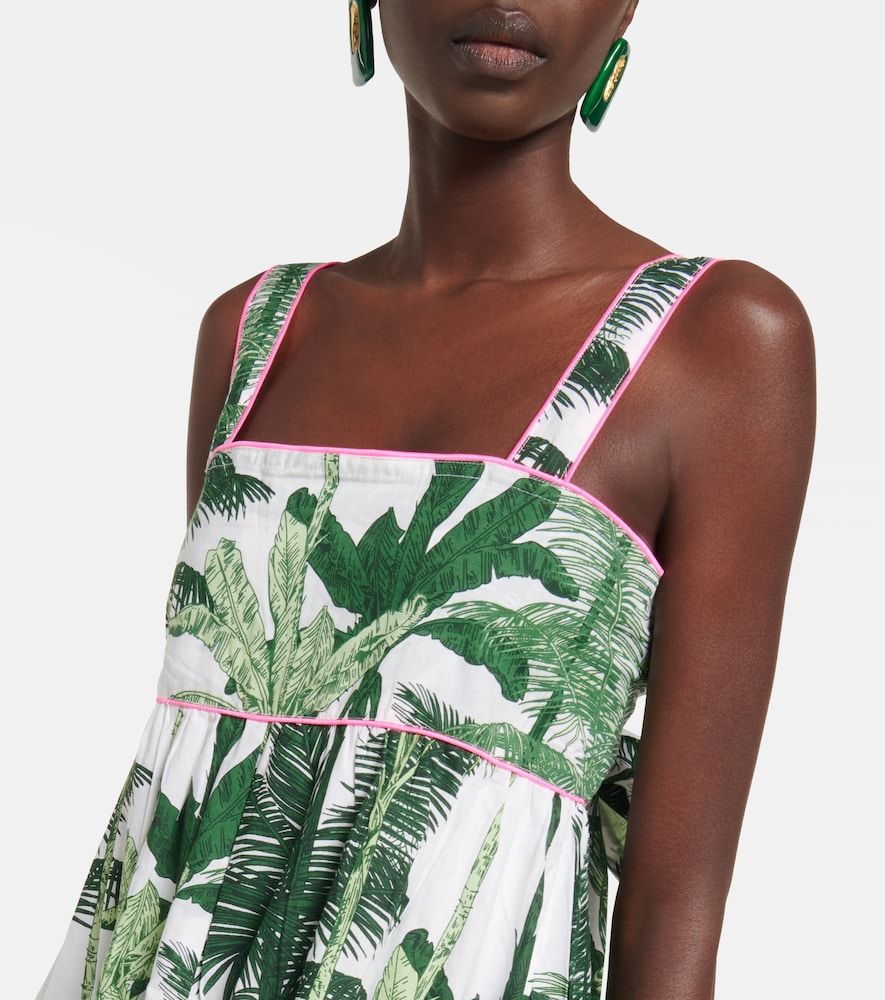 Vestido midi de algodón estampado - Juliet Dunn - Modalova