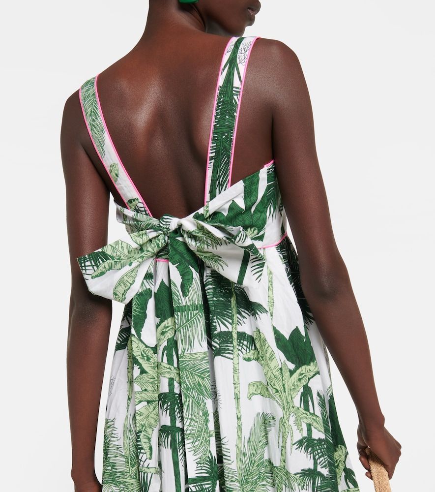 Vestido midi de algodón estampado - Juliet Dunn - Modalova