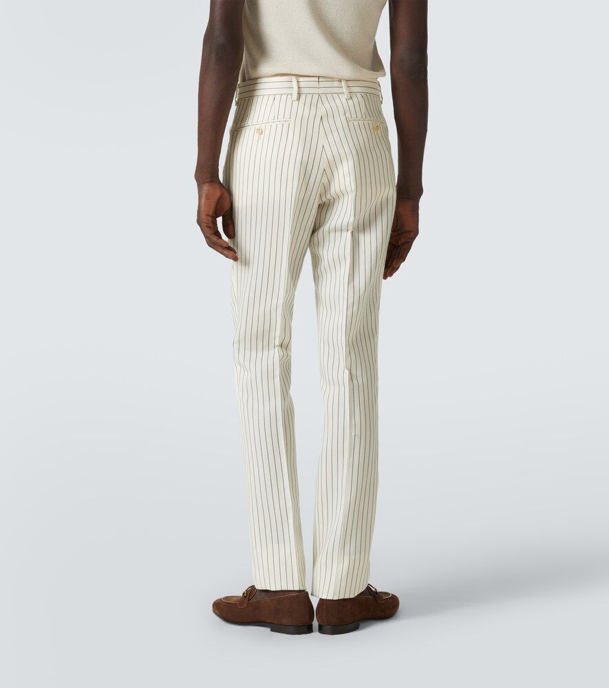 Pantalones de traje Dyllan de lana y seda a rayas - Tom Ford - Modalova