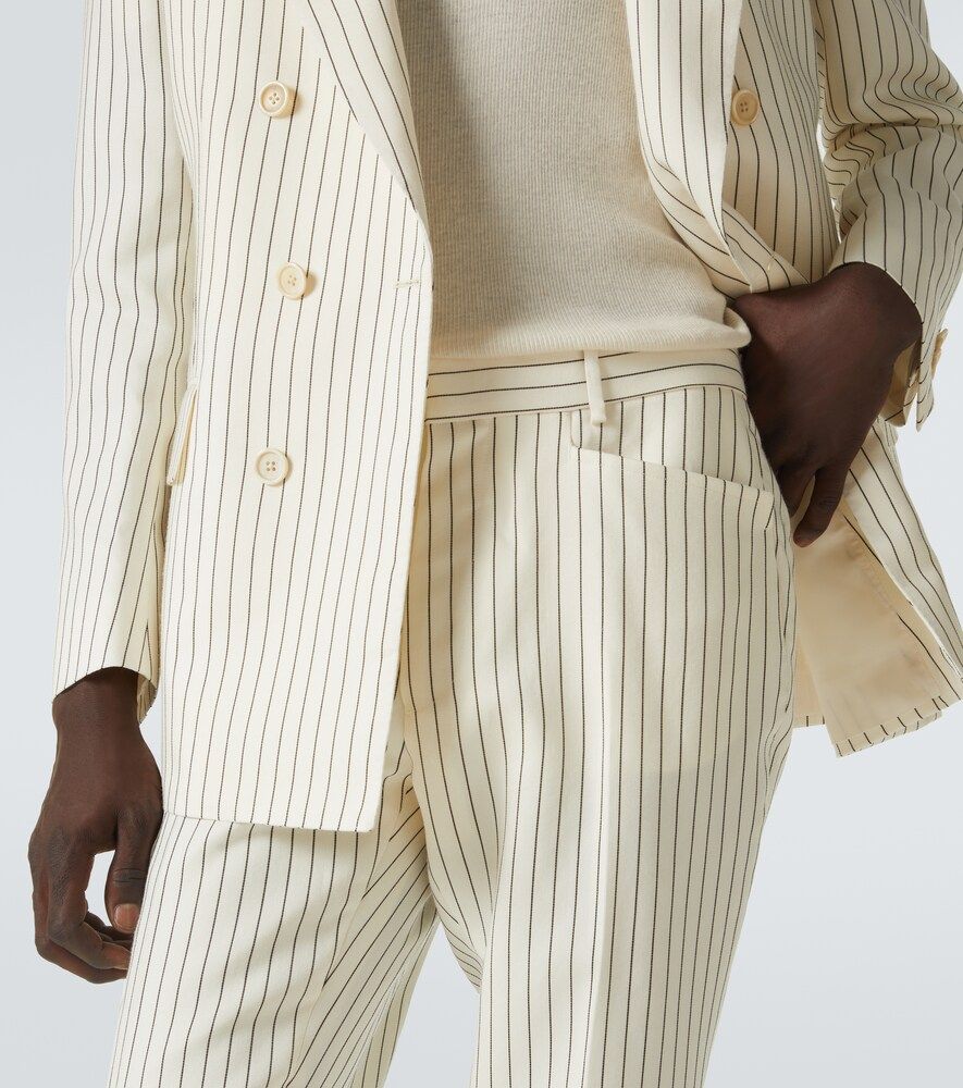 Pantalones de traje Dyllan de lana y seda a rayas - Tom Ford - Modalova