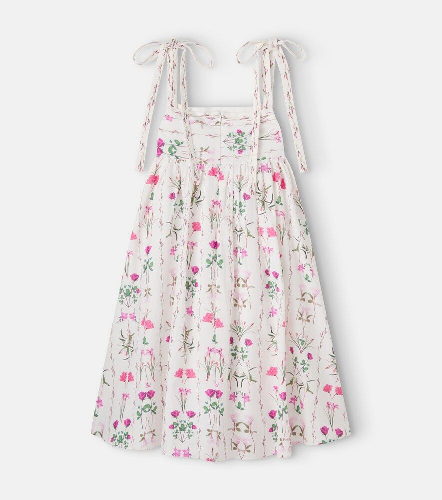 Vestido de algodón y lino floral - Petite Amalie - Modalova