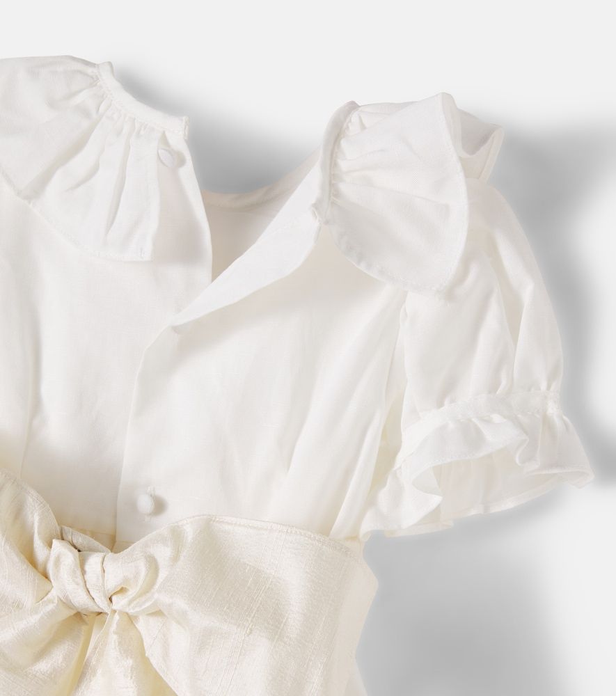 Vestido Vega de lino y algodón con cinturón - La Coqueta - Modalova