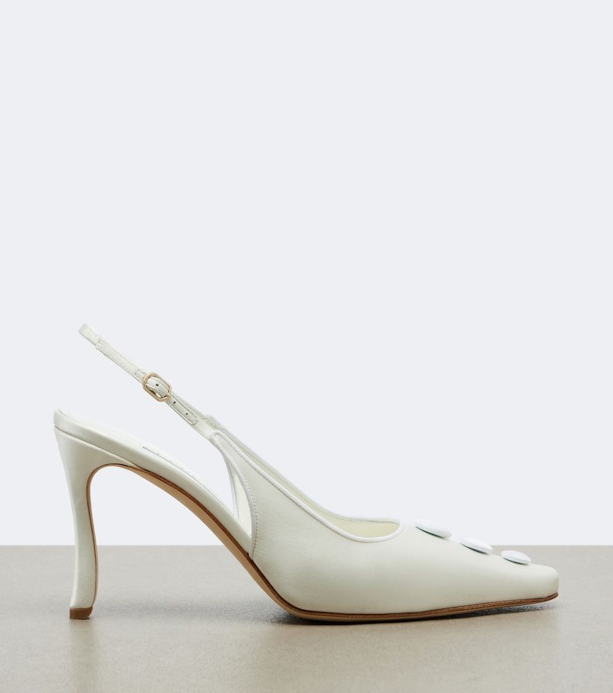 Slingback-Pumps Alexa aus Satin - Manolo Blahnik - Modalova
