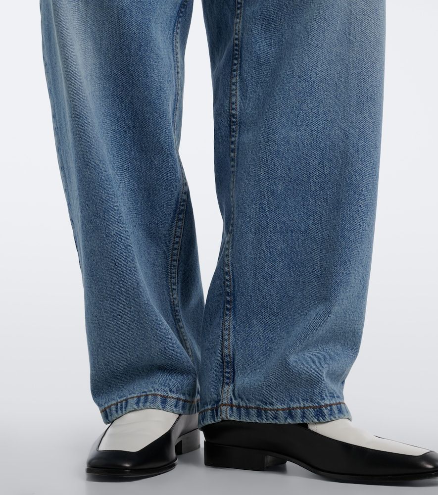 Jeans a gamba larga e vita media - Ami Paris - Modalova