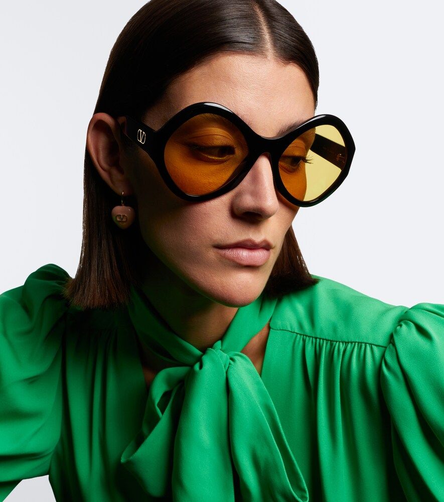 Runde Sonnenbrille L'8 VLogo - Valentino - Modalova