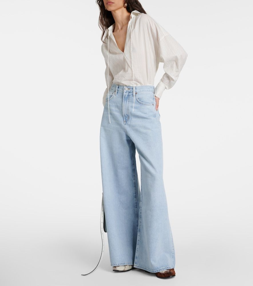 Jeans Nolan a gamba larga e vita media - Agolde - Modalova