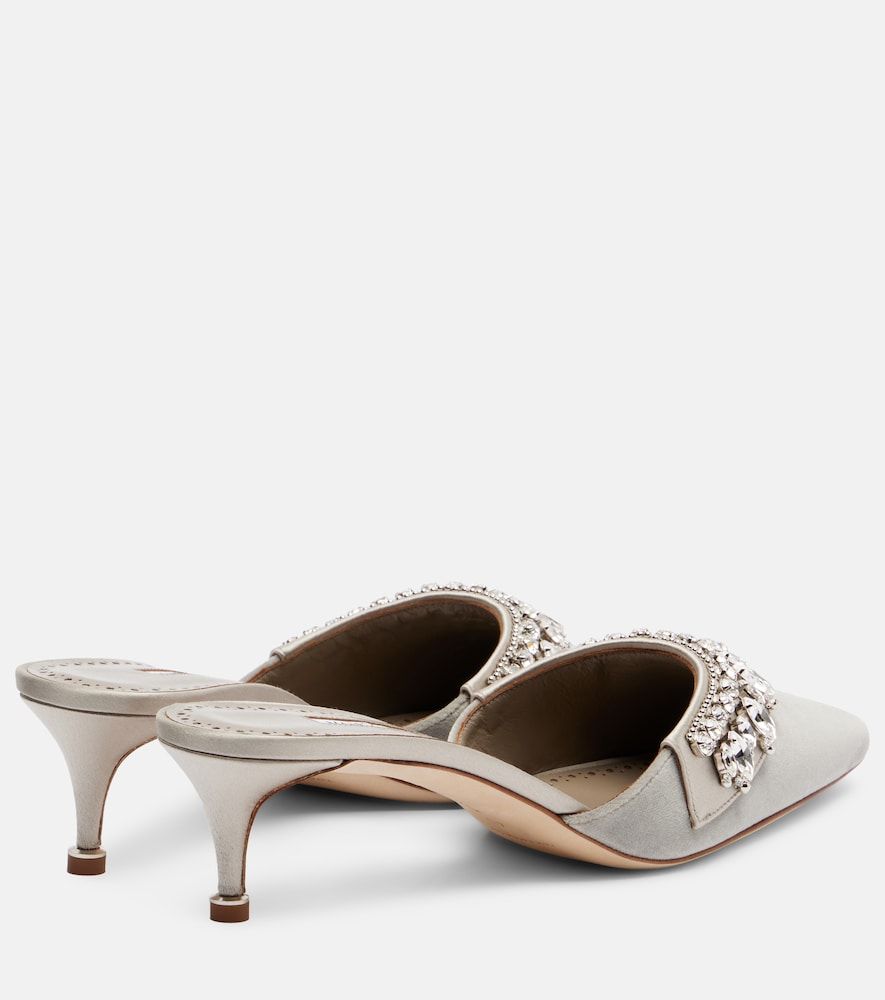 Verzierte Mules Tulipe 50 aus Samt - Manolo Blahnik - Modalova