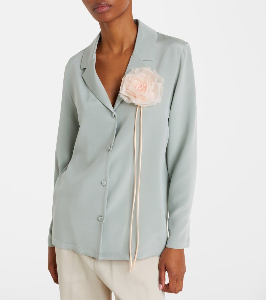 Ario floral-applique silk chiffon brooch - Max Mara - Modalova