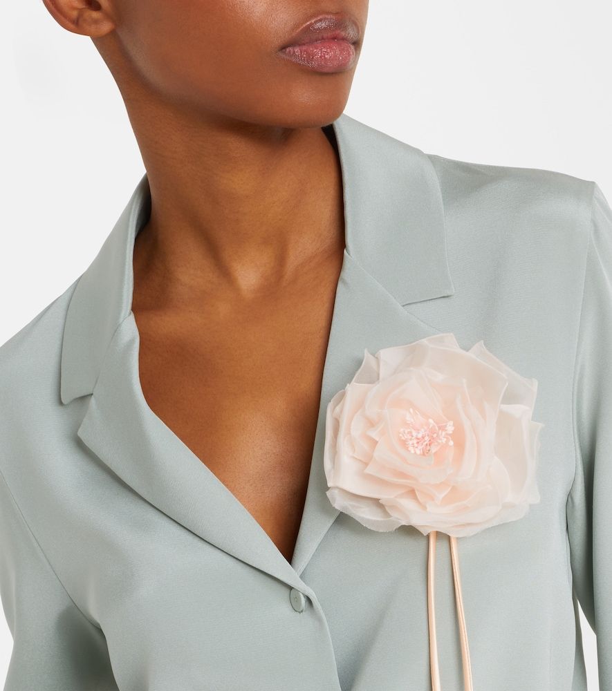 Ario floral-applique silk chiffon brooch - Max Mara - Modalova