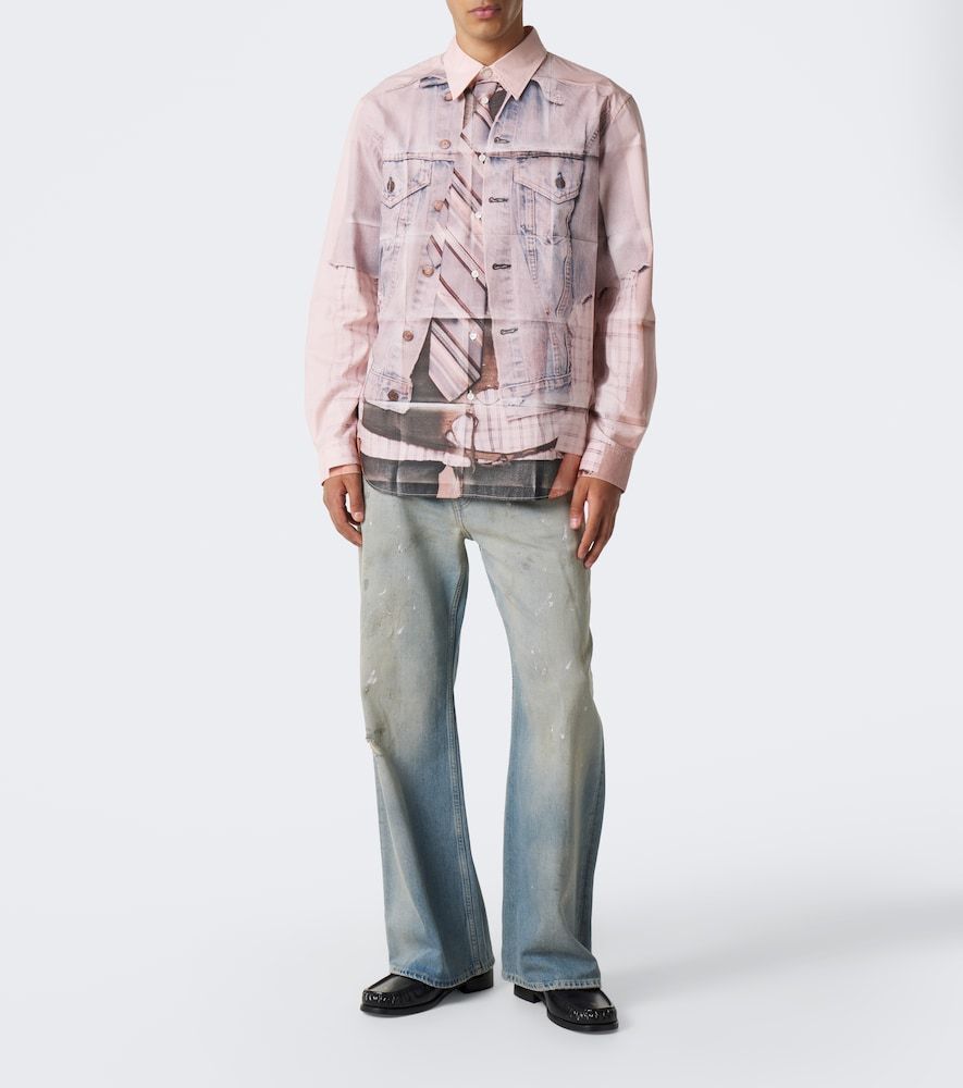 Trompe-l'oil cotton poplin shirt - Acne Studios - Modalova