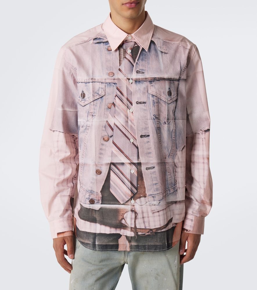 Trompe-l'oil cotton poplin shirt - Acne Studios - Modalova