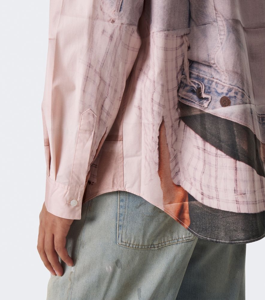 Trompe-l'oil cotton poplin shirt - Acne Studios - Modalova