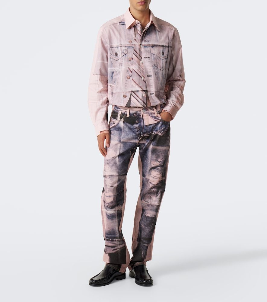 Trompe-l'oil cotton poplin shirt - Acne Studios - Modalova